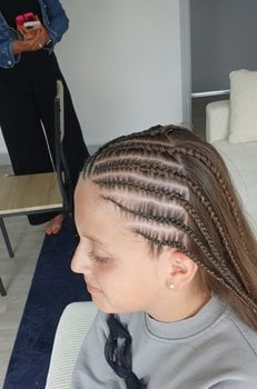 Tresses collés demi tete 