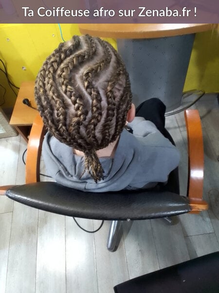 Tresses nattes collées garçon