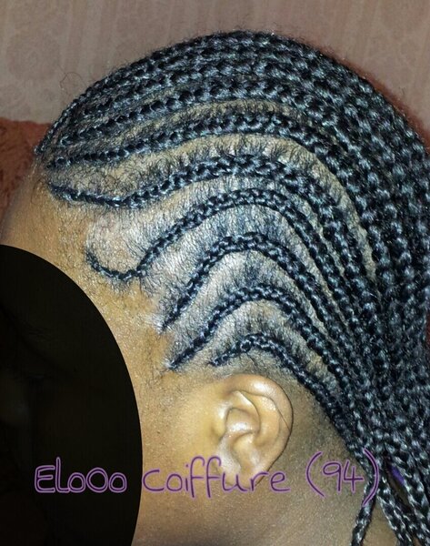 Tresses plaquées avec mèches