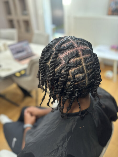 Twist - sur cheveux frisé