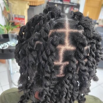 Twists cheveux bouclés 