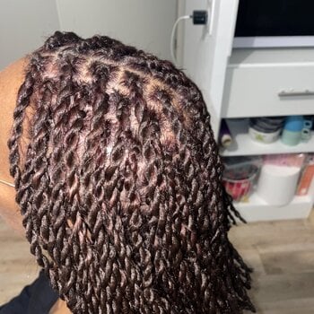 Vanilles avec mèches lisses sur cheveux lisses 
