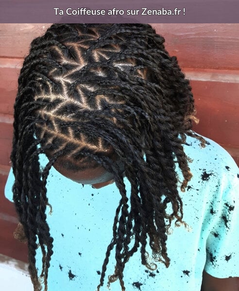 Vanilles (twists) sur cheveux naturels (Garçon)