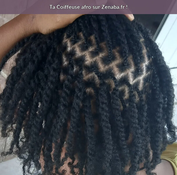 Vanilles (twists) sur cheveux naturels