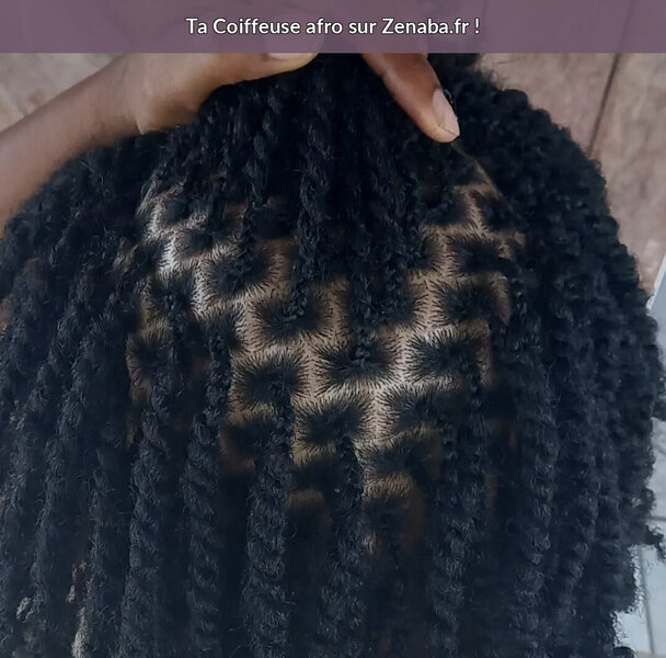 Vanilles (twists) sur cheveux naturels