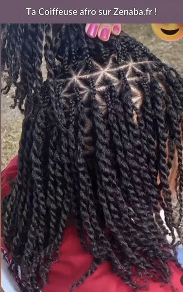 Vanilles (twists) sur cheveux naturels