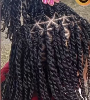 Vanilles (twists) sur cheveux naturels