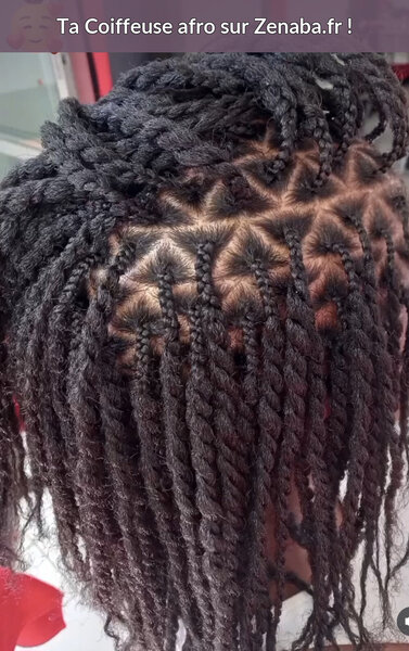 Vanilles (twists) sur cheveux naturels