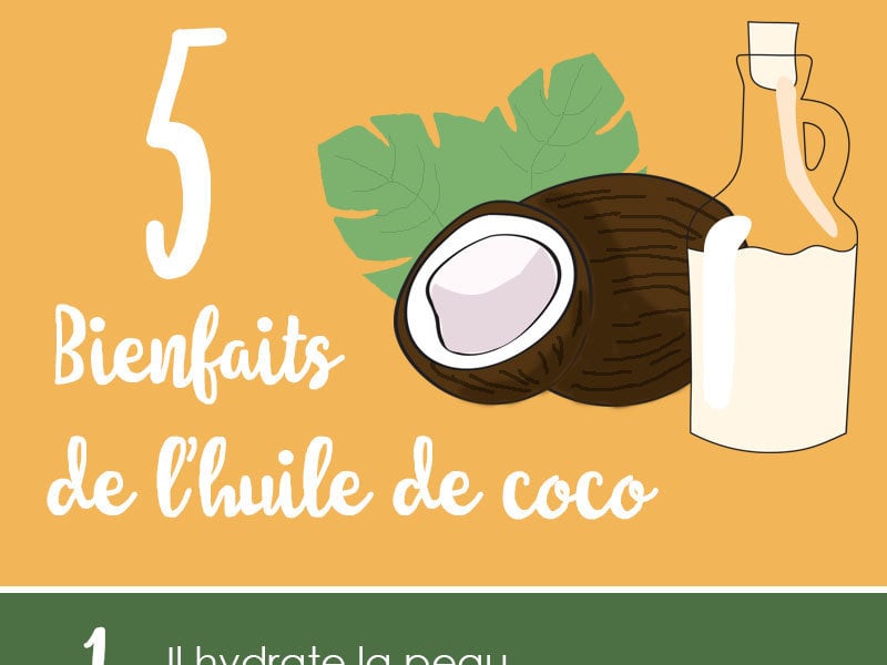 5 BIENFAITS DE L'HUILE DE COCO