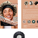 Bonnet de nuit en satin noir Yaz collections