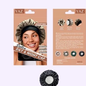 Bonnet de nuit en satin noir Yaz collections